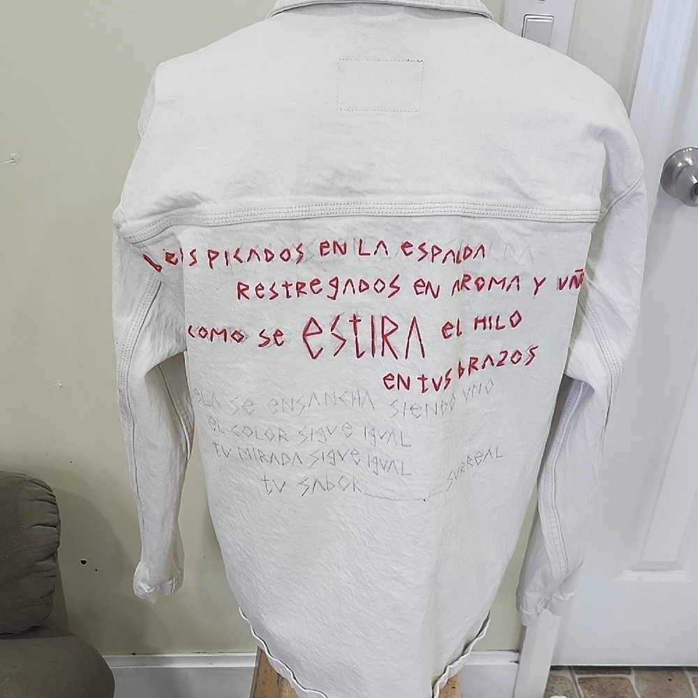 Abercrombie & Fitch Cream Lightweight Shirt Jacket - Picture 3 of 16